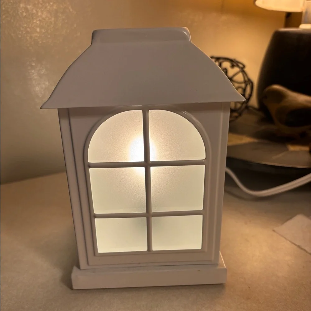White Lantern Table Night Light Lamp